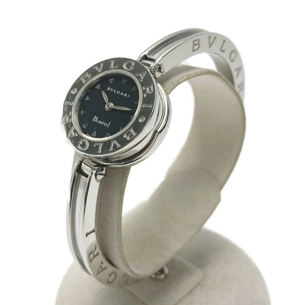 ☆ BVLGARI BVLGARI B-ZERO1 BANGLE WATCH BZ22S BLACK QUARTZ LADIES WITH BOX AND INSTRUCTIONS B RANK