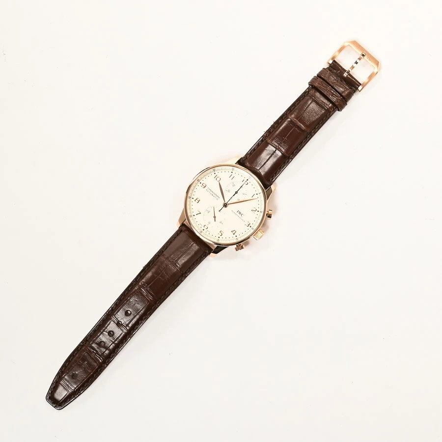 A grade I Dublin Portuguese Chronograph IW371480 silver 