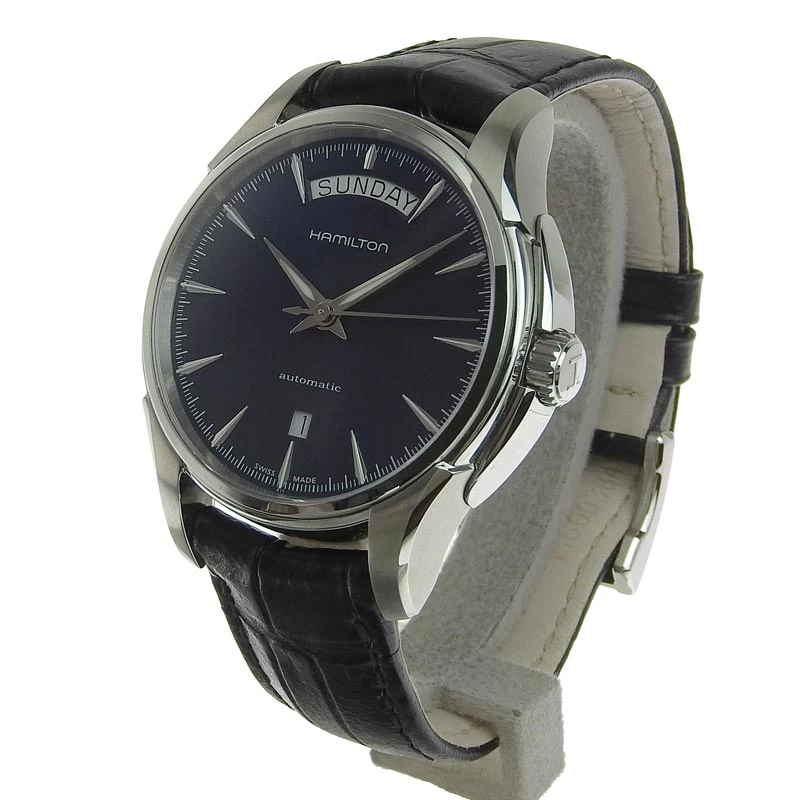  Hamilton HAMILTON Jazzmaster Day-Date Quartz SS Leather Navy Dial H325051 New Arrival OW0319