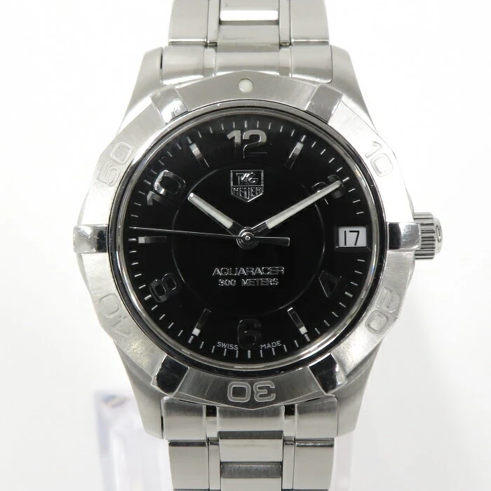 TAG HEUER AQUER AQUARACER LADIES WATCH QUARTZ SS BLACK DIAL WAF1310