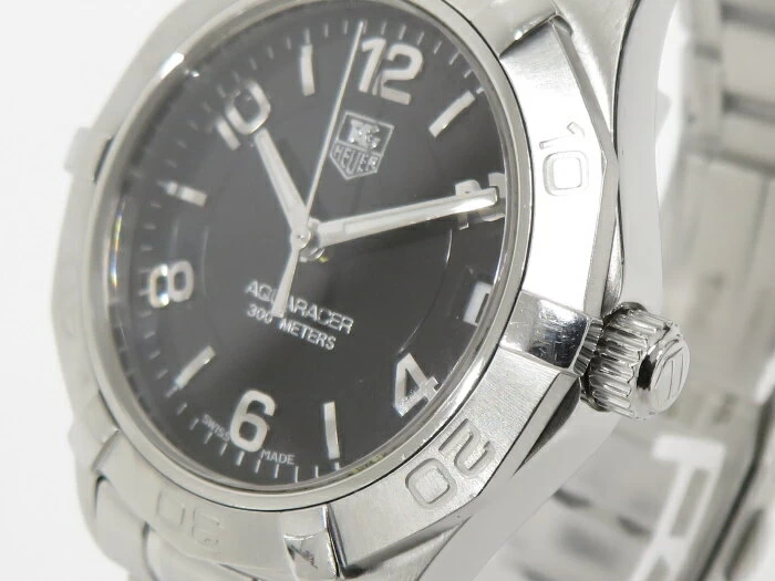 TAG HEUER AQUER AQUARACER LADIES WATCH QUARTZ SS BLACK DIAL WAF1310