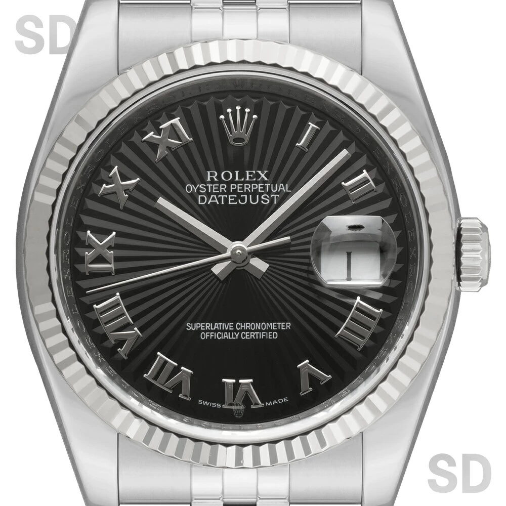 ROLEX ROLEX DATEJUST 36 116234 BLACK SUNBEAM/ROME 