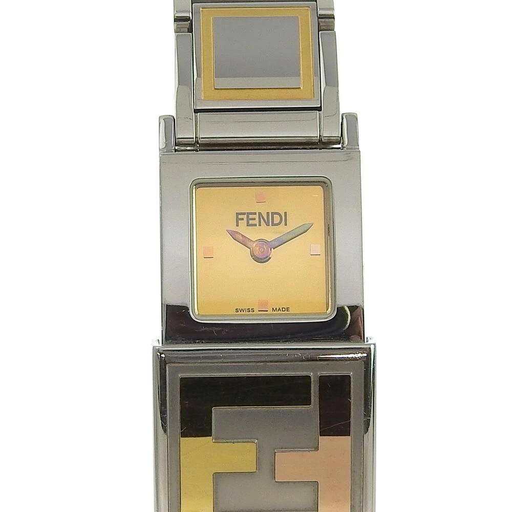 [Genuine Guarantee] Box/Safety Fendi FENDI Orologi Secret 2 Time Zone Ladies Quartz Battery 5500L Rare Rare 