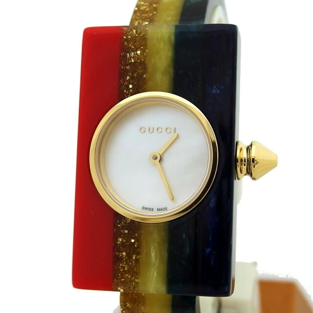 Gucci Sherry Web Stripe Bijou Bangle Watch Multicolor [Unused Item] [2021119]