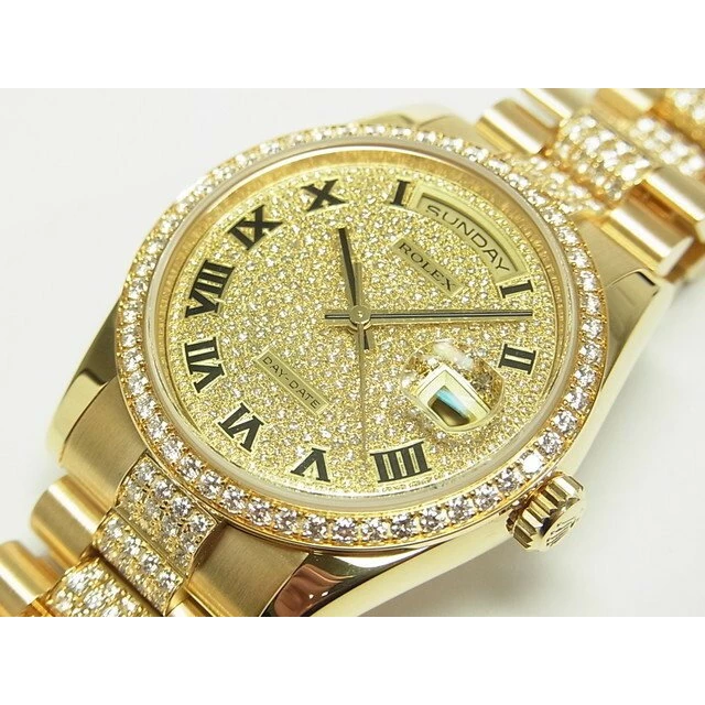 Rolex (ROLEX) Day-Date 36MM 18KYG Pave Diamond Ref.118348 Random Numbers