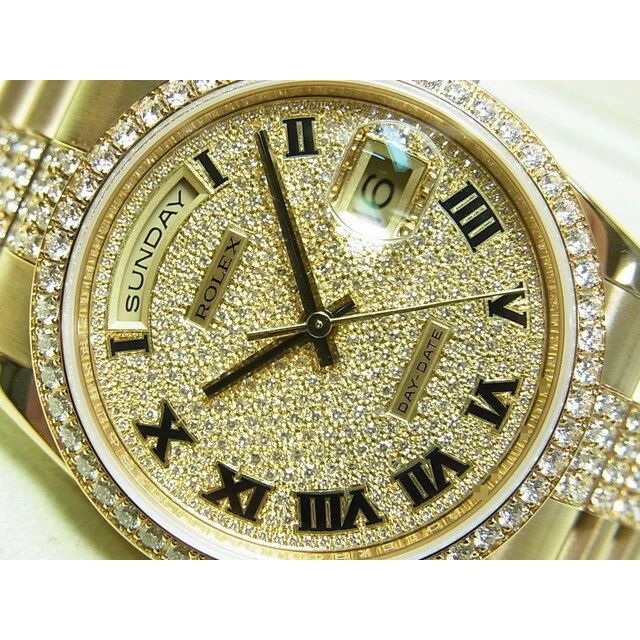 Rolex (ROLEX) Day-Date 36MM 18KYG Pave Diamond Ref.118348 Random Numbers