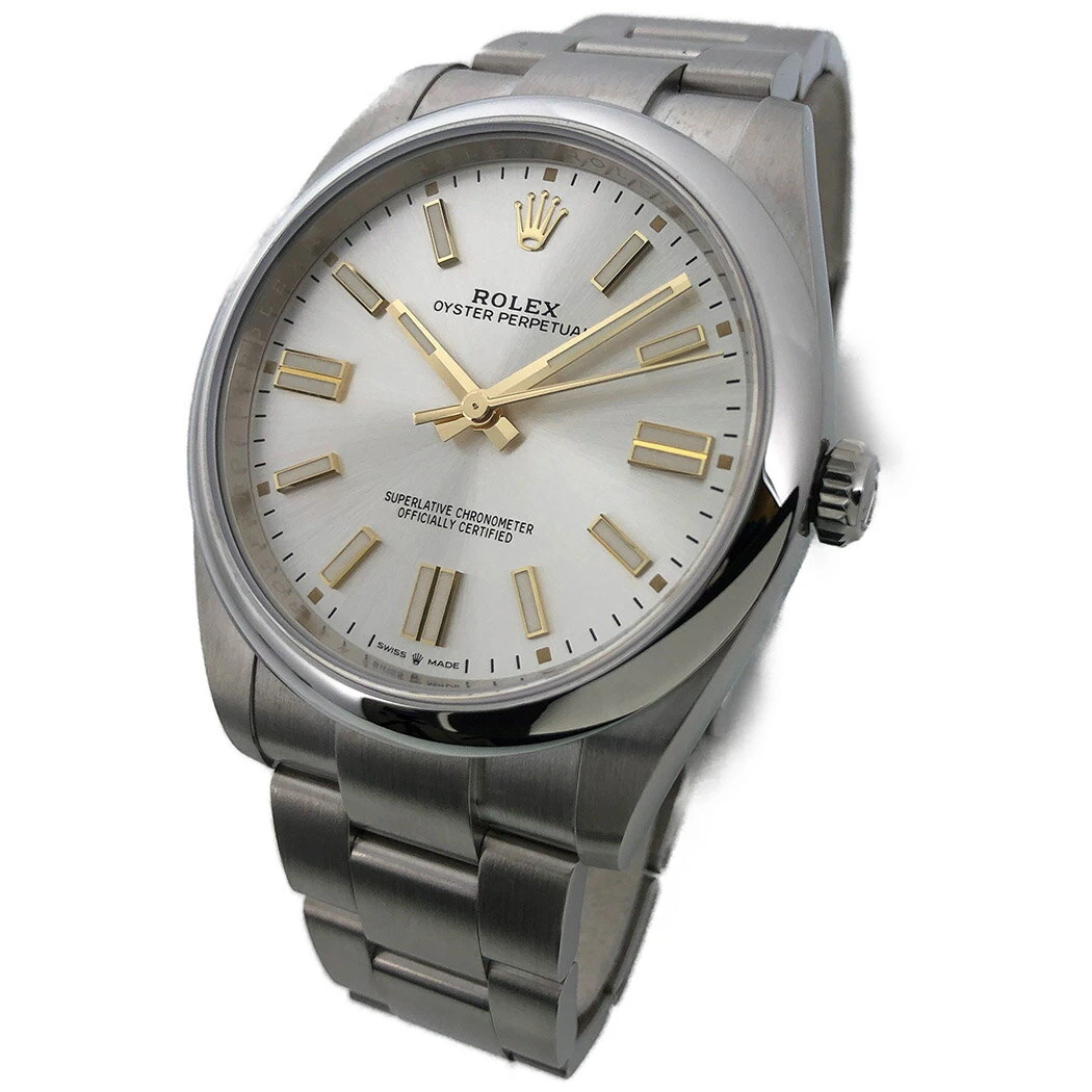 ROLEX OYSTER PERPETUAL 124300 2021 NEW GALA SILVER DIAL SUNRAY ROLEX WATCH FOR MEN 