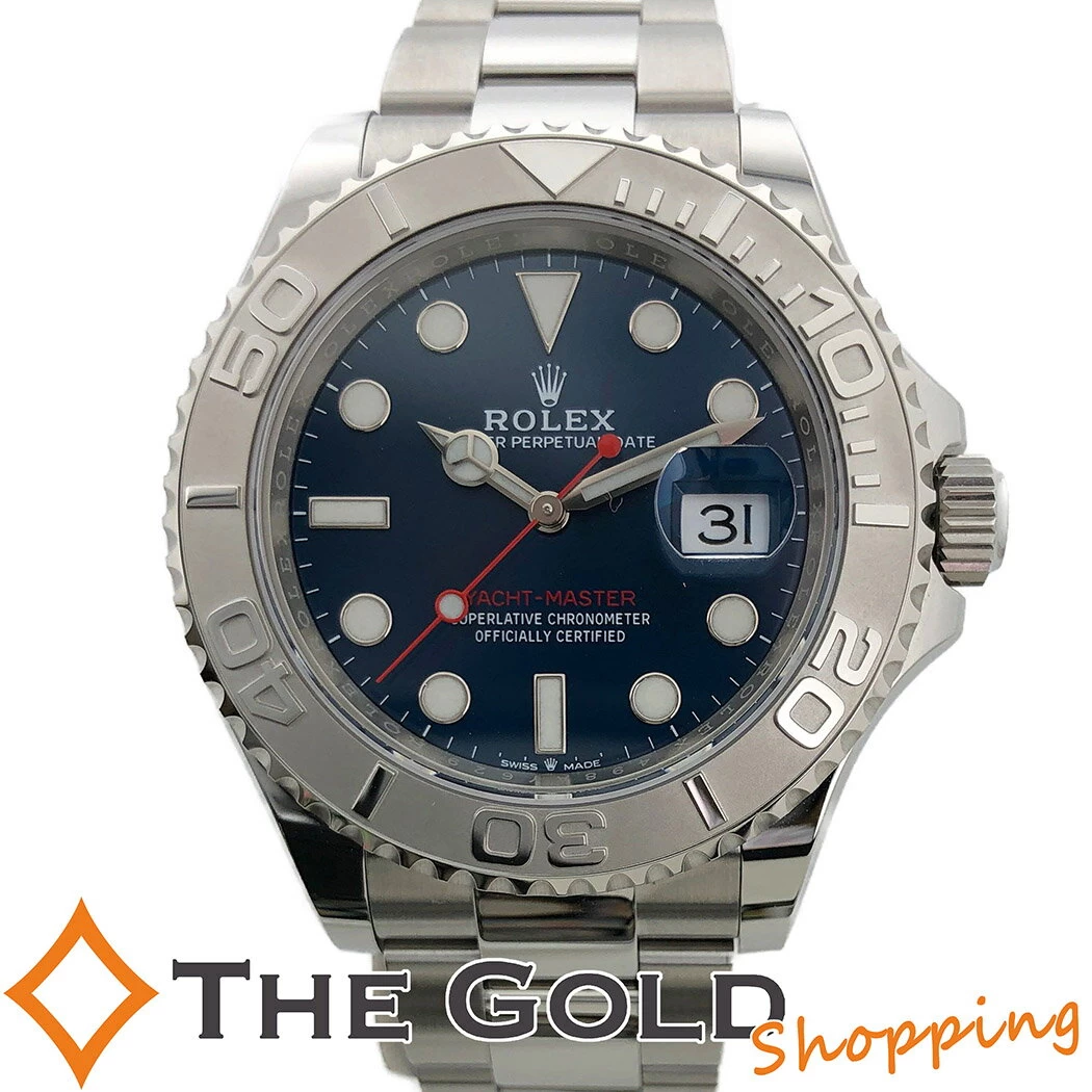 ROLEX YACHT MASTER 126622 2022 NEW GALLAR BLUE DIAL LORESIUM RANDOM PART NUMBER PLATINUM STAINLESS ROLEX WATCH FOR MEN 