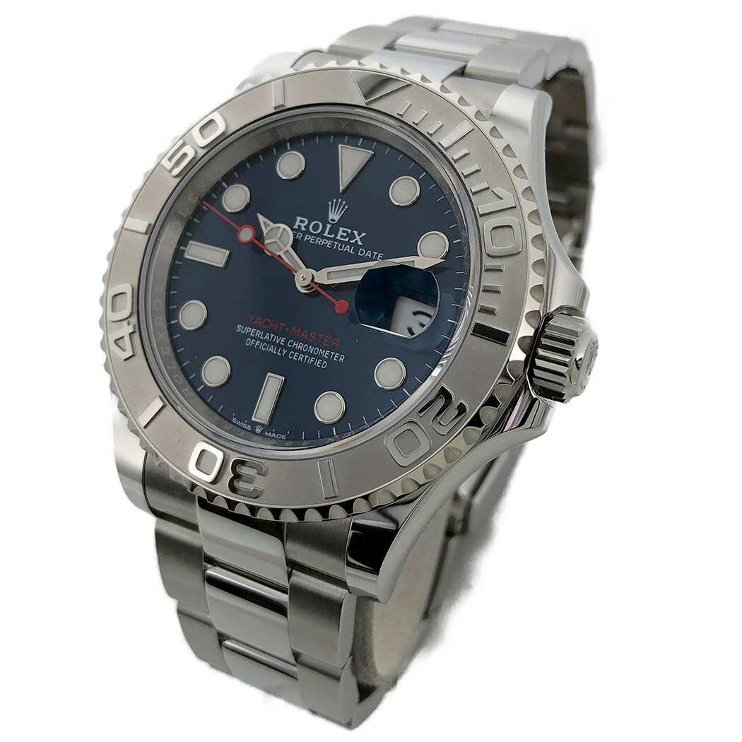 ROLEX YACHT MASTER 126622 2022 NEW GALLAR BLUE DIAL LORESIUM RANDOM PART NUMBER PLATINUM STAINLESS ROLEX WATCH FOR MEN 