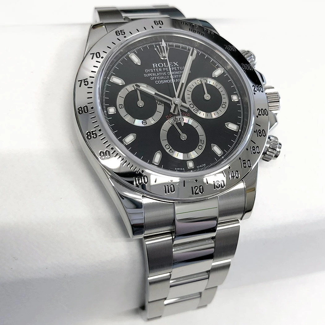 ROLEX COSMOGRAPH DAYTONA 116520 2014 DOMESTIC BLACK DIAL NASHIJI BUCKLE RANDOM ROLEX WATCH FOR MEN 