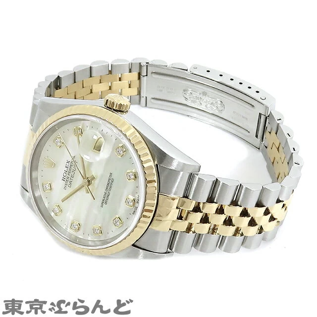 [Returnable] Rolex Rolex Datejust 10PD 16233NG P number SS YG shell diamond jubilee less combination automatic finished 101666415