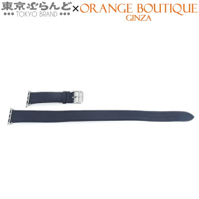 [Last Summer Sale ◇] [New Same Item] Hermes HERMES Double Tour Apple Watch 41mm Belt Swift Black C Engraved 2018 PDW [Returnable] 101645231