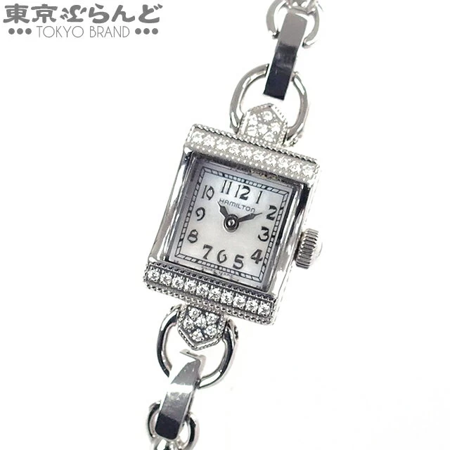 [Returnable] Hamilton Hamilton Hamilton Diamond Vintage Ladies Quartz SS White Shell Silver H312910 101660889