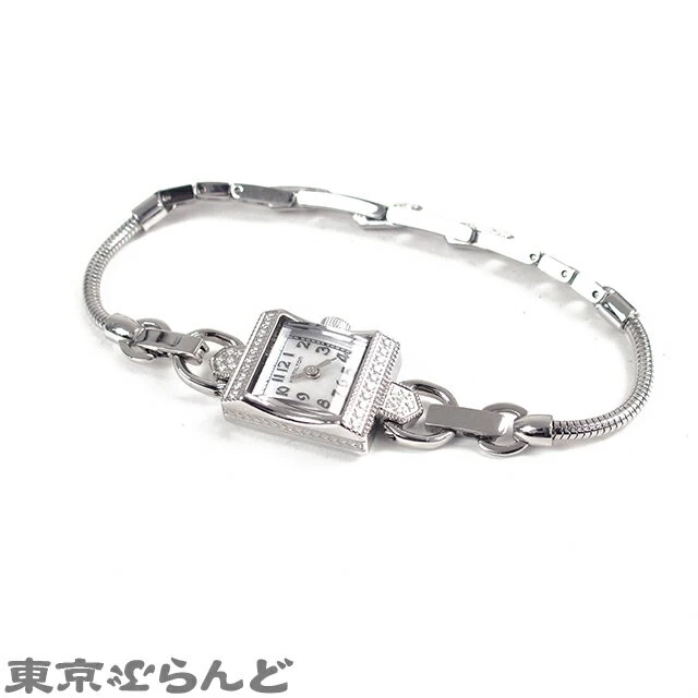 [Returnable] Hamilton Hamilton Hamilton Diamond Vintage Ladies Quartz SS White Shell Silver H312910 101660889