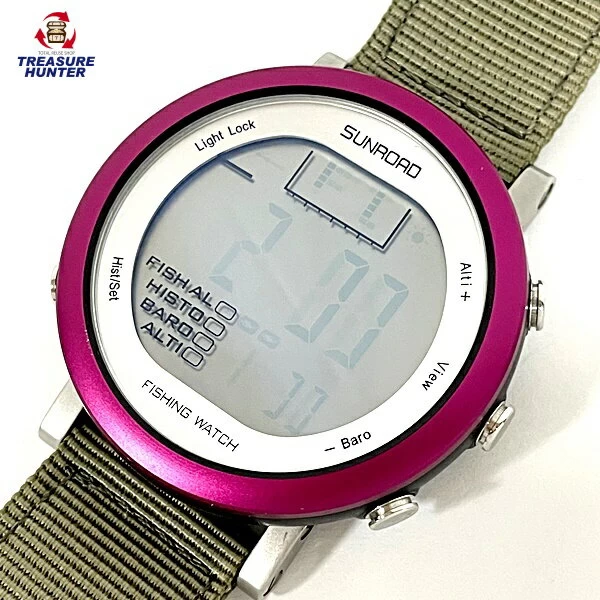 Sunroad Multifunctional Sports Watch Altimeter Barometer Digital Watch SR2032 Fishing Watch Purple Sunroad [092021]