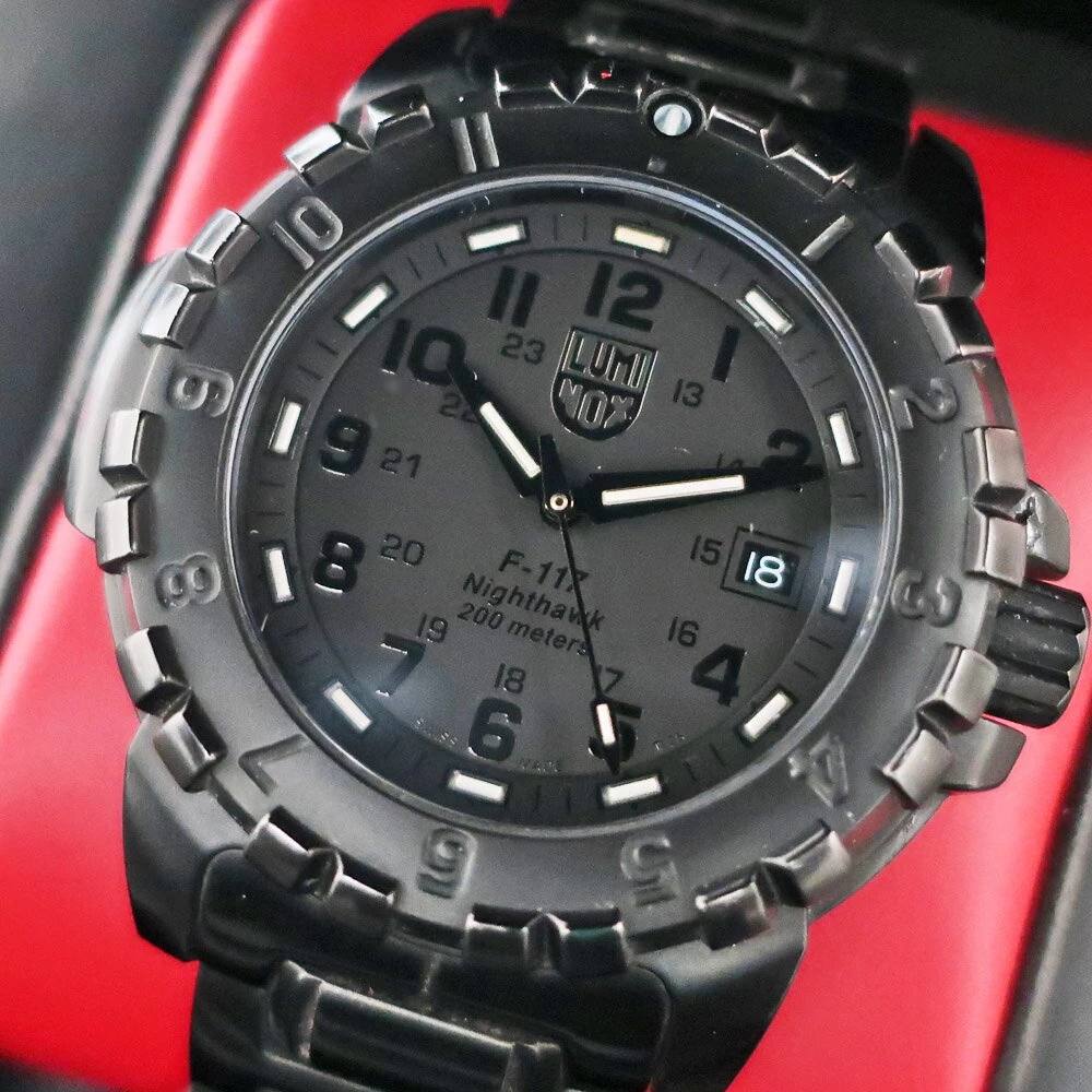 [Sakae] [Luminox] Luminox F-117 Nighthawk 6400 Series 6402 BO Quartz SS Black 
