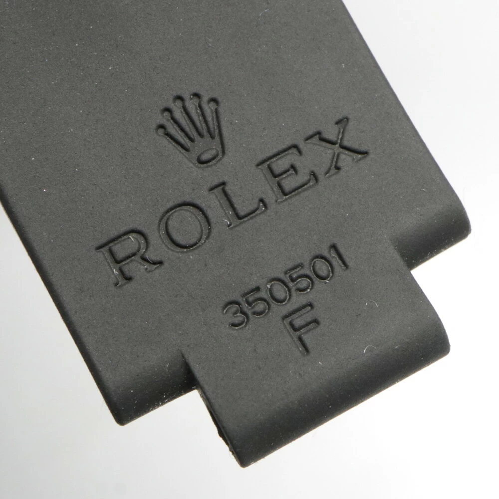 [Nagoya] [ROLEX] Rolex Oyster Flex Bracelet 350501 F Size Rubber Strap Black for Daytona, Watch Parts on One Side Only