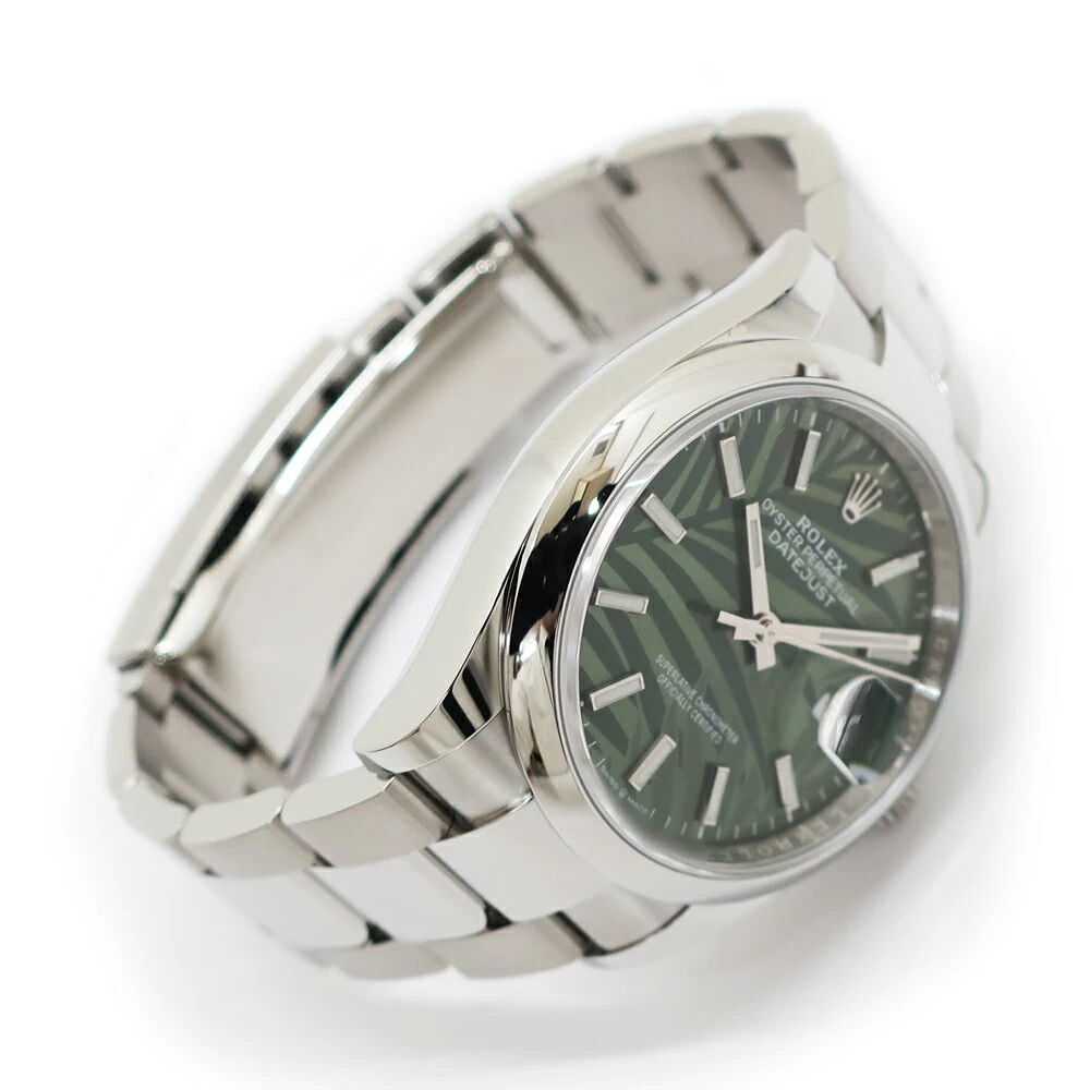 [Tenpaku] [Rolex] Rolex Datejust 36 Olive Green Palm 126200 SS Oyster Breath Automatic [Brand New] [Unused]