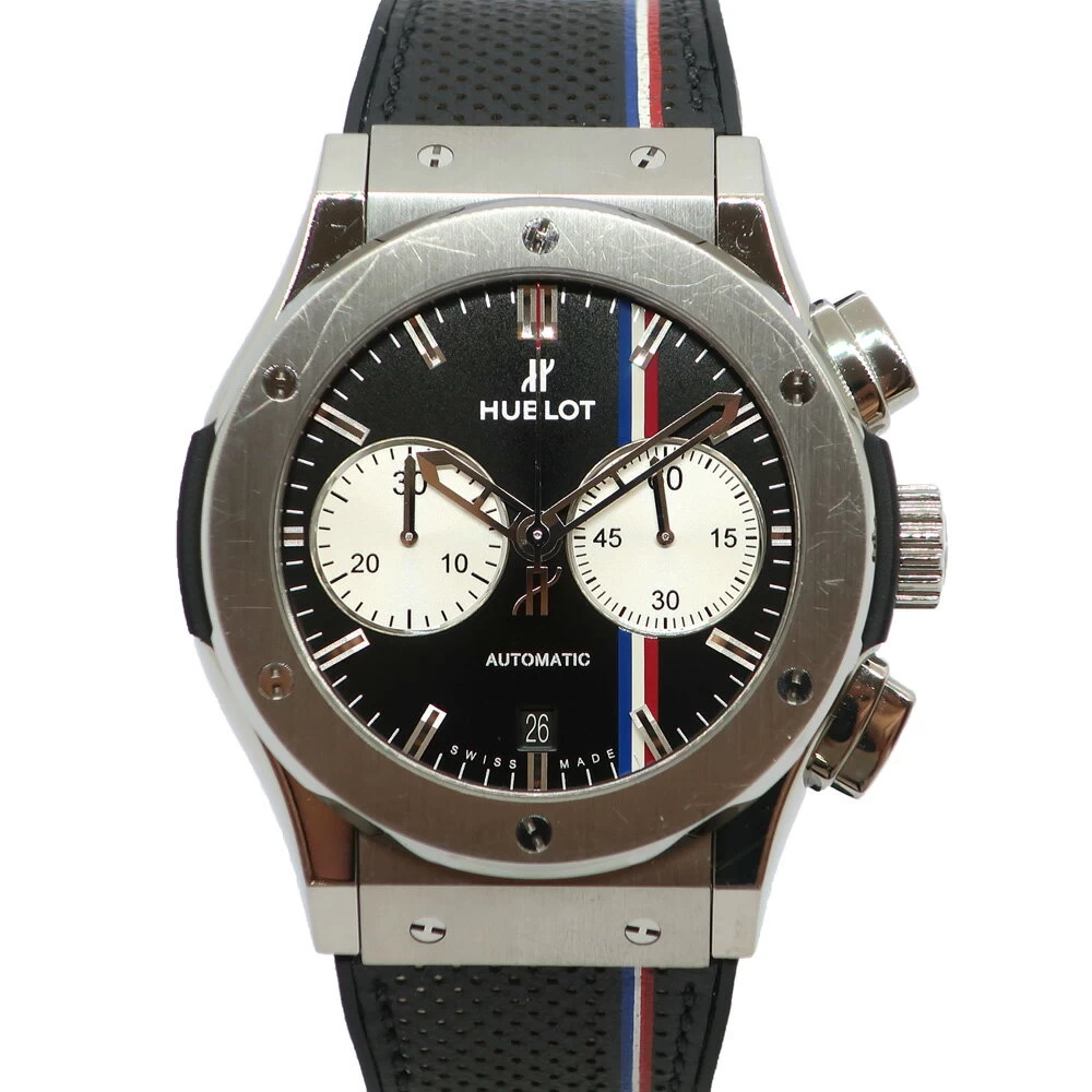 [Tenpaku] [HUBLOT] Classic Fusion Chronograph Tour Auto 521.NX.1472.VR.TRA14 World Limited to 100 Books 44mm Titanium Black Automatic Watch