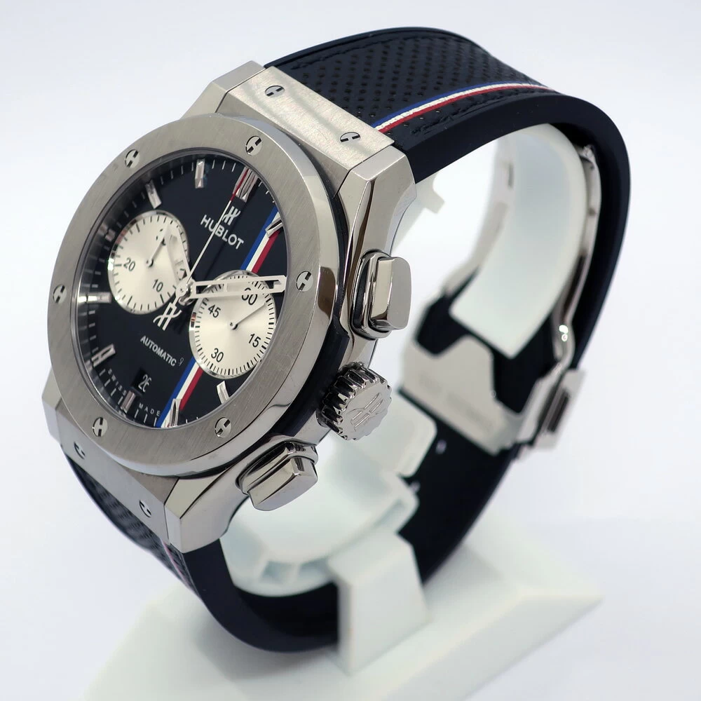 [Tenpaku] [HUBLOT] Classic Fusion Chronograph Tour Auto 521.NX.1472.VR.TRA14 World Limited to 100 Books 44mm Titanium Black Automatic Watch