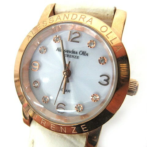 Alessandra Aura ALESSANDRA OLLA Solar Life Waterproof Leather Belt Gold Color ■U180 Women's 230313