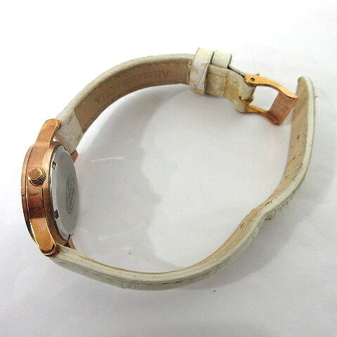 Alessandra Aura ALESSANDRA OLLA Solar Life Waterproof Leather Belt Gold Color ■U180 Women's 230313