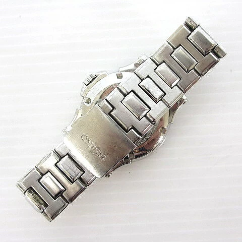 Seiko SEIKO Junk 7D48-0AA0 Kinetic Perpetual Calendar Quartz Silver Current Condition ■SM0 230421