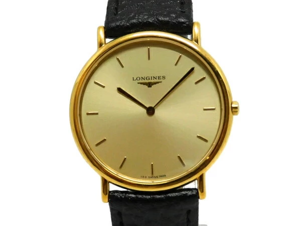 [USED] Longines - LONGINES - Grand Classic L4.620.2 YGP Case/Leather Gold Dial Quartz　　　
