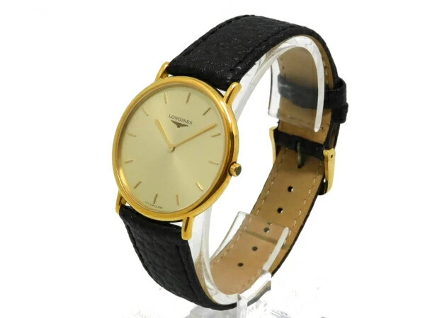 [USED] Longines - LONGINES - Grand Classic L4.620.2 YGP Case/Leather Gold Dial Quartz　　　