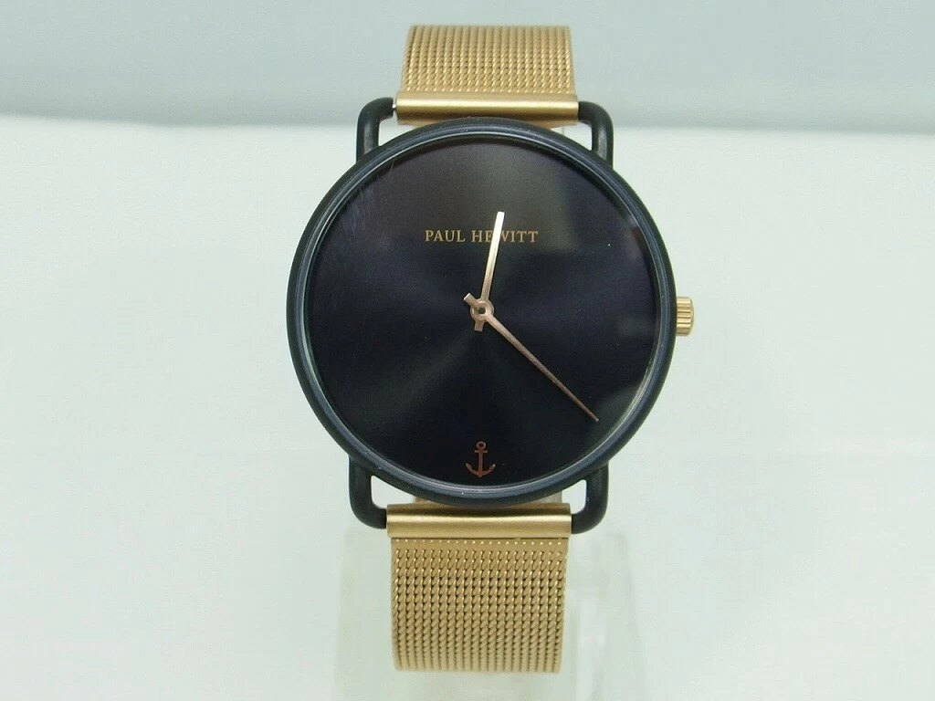 PAUL HEWITT PAUL HEWITT ANALOG QUARTZ BLACK GOLD COLOR 