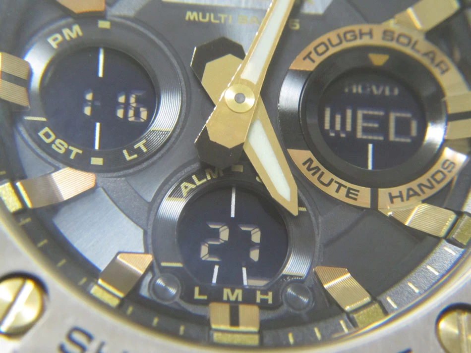  Casio Casio G-SHOCK G-SHOCK G-STEEL G Steel Watch Tough Solar Radio Controlled Watch Gold GST-W110D-1A9JF Good Condition