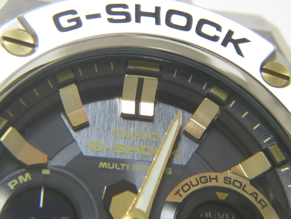 Casio Casio G-SHOCK G-SHOCK G-STEEL G Steel Watch Tough Solar Radio Controlled Watch Gold GST-W110D-1A9JF Good Condition